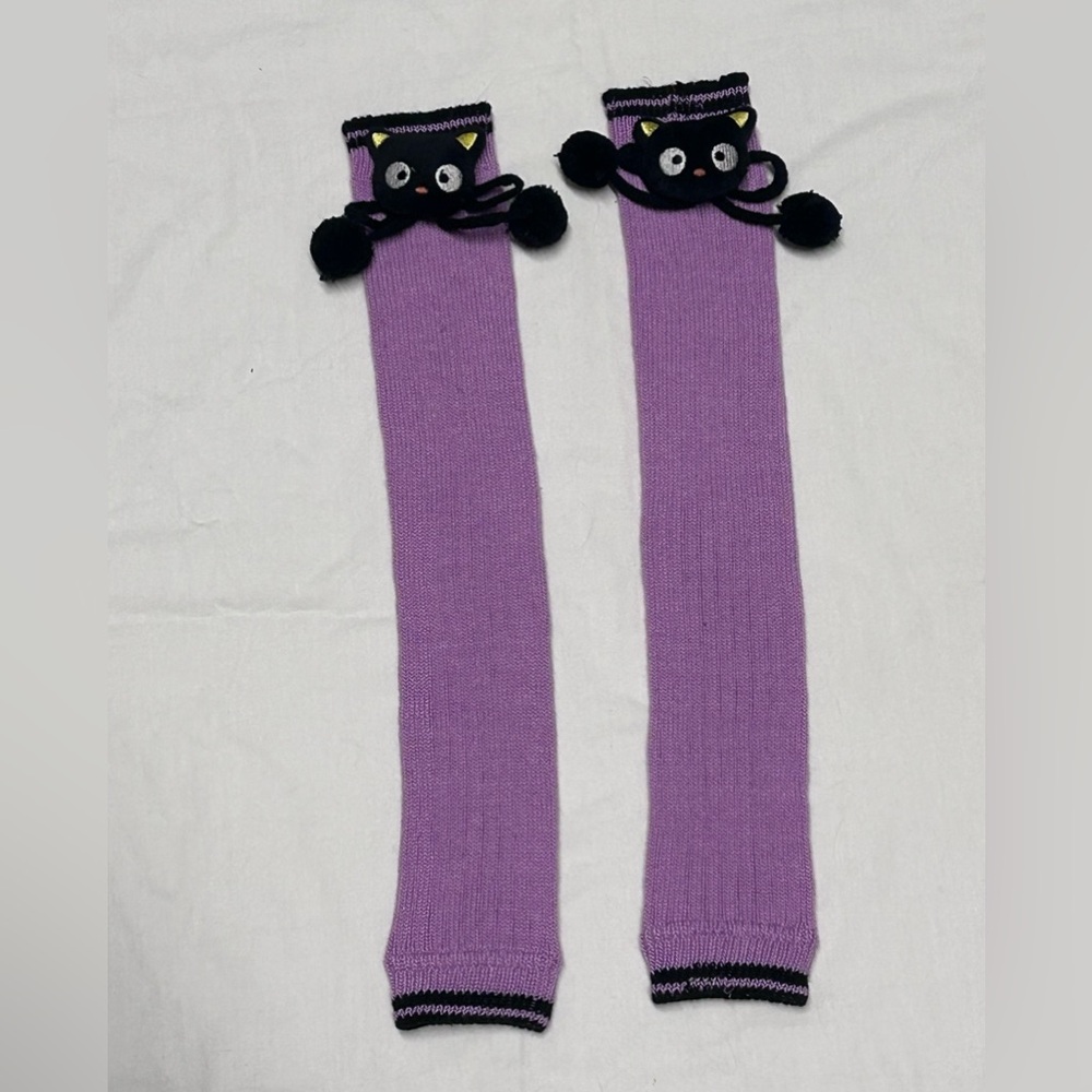 Chococat purple Pom leg warmers